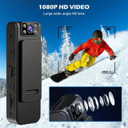 Petite caméra avec enregistrement et vidéo, mini caméra, petite caméra, caméra corporelle, mini caméra de surveillance 1080p HD,
