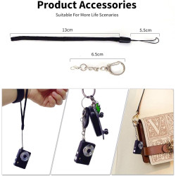 Mini caméra portable, appareil photo d'extérieur suspendu, léger, dessin animé, peut être lié au téléphone portable et au stocka