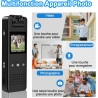 Mini Camera, 1080P HD & 120° Grand Angle Camera Pieton avec Objectif Rotatif 180°, Vision Nocturne Automatique & Détection de Mo