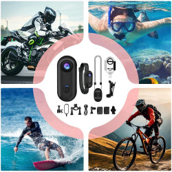 Générique Caméra Gosnap, Mini Caméra d'action with 360° Rotation Spring Clip, Appareil De Vlogging 1080p, Came Portable Personne