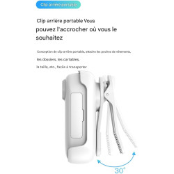 Générique Caméra Gosnap, Mini Caméra d'action with 360° Rotation Spring Clip, Appareil De Vlogging 1080p, Came Portable Personne