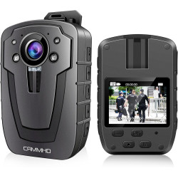 CAMMHD 1296P Body Cam C8-128G 12-16 Heures IP67 avec Enregistrement Portable Caméra Piéton Vision Nocturne Imperméable Police Bo