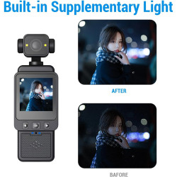 Dpofirs Caméra pour Le Corps avec Enregistrement Vidéo, Petite Came Corporelle Anti-Shake avec Une Caméra Portable à 270 °, Un S