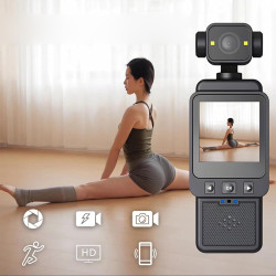 Dpofirs Caméra pour Le Corps avec Enregistrement Vidéo, Petite Came Corporelle Anti-Shake avec Une Caméra Portable à 270 °, Un S