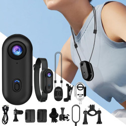 Générique Caméra d'action au Pouce, Caméra avec Clip Magnétique et 360, C-améras avec Enregistrement Vidéo, Étanche C-améra d'ac