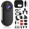 Caméra Corporelle Portable 1080P avec 128 Go de Mémoire, Mini Camera Sport avec Clip Magnétique, Idéale comme Camera Moto pour V