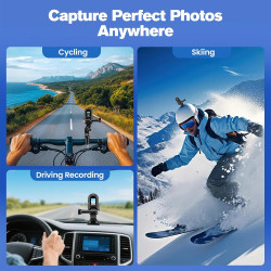 Caméra Corporelle Portable 1080P avec 128 Go de Mémoire, Mini Camera Sport avec Clip Magnétique, Idéale comme Camera Moto pour V