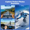 Caméra Corporelle Portable 1080P avec 128 Go de Mémoire, Mini Camera Sport avec Clip Magnétique, Idéale comme Camera Moto pour V