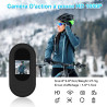 LXMIMI Mini Caméra d'action, Caméra pour Casque de Moto 120° avec Écran de 0,59 Pouces, Caméra d'action avec Vision Nocturne Aut