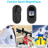 LXMIMI Mini Caméra d'action, Caméra pour Casque de Moto 120° avec Écran de 0,59 Pouces, Caméra d'action avec Vision Nocturne Aut