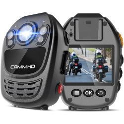 CAMMHD 1440P YX1 256G Camera Pieton HD 12 Heures IP67 Caméra de Corps avec Vidéo et Audio Body Cam Vision Nocturne pour l'applic