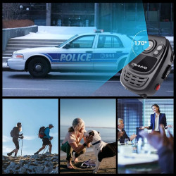 CAMMHD 1440P YX1 256G Camera Pieton HD 12 Heures IP67 Caméra de Corps avec Vidéo et Audio Body Cam Vision Nocturne pour l'applic