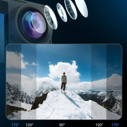 Swzec kersens caméra sport + 64gb memory card (gris,64gb)