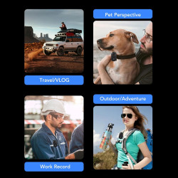 BuyWeek Caméra Corporelle WiFi 1080P, Mini Camera Sport Portable avec Connexion APP, Support Magnétique, Housse de Protection, C