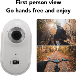 BuyWeek Caméra Corporelle WiFi 1080P, Mini Camera Sport Portable avec Connexion APP, Support Magnétique, Housse de Protection, C