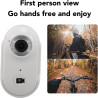 BuyWeek Caméra Corporelle WiFi 1080P, Mini Camera Sport Portable avec Connexion APP, Support Magnétique, Housse de Protection, C
