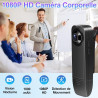 TANGMI Mini Camera Body, 7 Heures d'Utilisation Mains Libres Camera Pieton Portable, Vision Nocturne & 1080P HD Grand Angle 140°