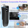TANGMI Mini Camera Body, 7 Heures d'Utilisation Mains Libres Camera Pieton Portable, Vision Nocturne & 1080P HD Grand Angle 140°