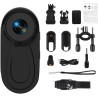 SHMIZZ Mini Caméra Sport 1080P, Camera d'Action Corporelles et Carte Mémoire 32 Go Camera, Mini Vlog Pocket Caméra Sport,120° Gr