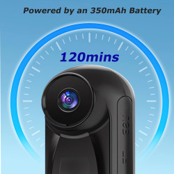 SHMIZZ Mini Caméra Sport 1080P, Camera d'Action Corporelles et Carte Mémoire 32 Go Camera, Mini Vlog Pocket Caméra Sport,120° Gr