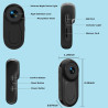 SHMIZZ Mini Caméra Sport 1080P, Camera d'Action Corporelles et Carte Mémoire 32 Go Camera, Mini Vlog Pocket Caméra Sport,120° Gr