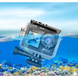 Swzec puruxe caméra sport + 64gb memory card (gris,5k)