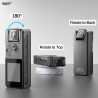 Caméra Corporelle avec Batterie 3000mAh, Caméra de Corps 55GB avec Objectif Rotatif 180° et 2 Clips Robustes