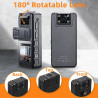 59GB Caméra Corporelle, 3000mAh Caméra de Corps avec Vision Nocturne IR, 1296P Caméscope Idéal pour Les Civils, Les Randonneurs 