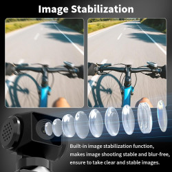 Caméra corporelle HD 5K avec audio et vidéo, caméra d'action sport avec objectif rotatif à 270°, caméra de vlogging pour voyage,