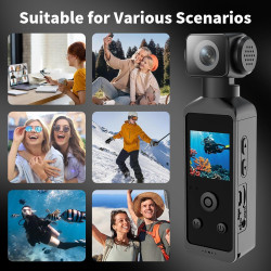 Caméra corporelle HD 5K avec audio et vidéo, caméra d'action sport avec objectif rotatif à 270°, caméra de vlogging pour voyage,