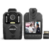 BOBLOV Caméra corporelle KJ25 1080P 256 Go, Batterie intégrée de 3000 mAh pour 13 Heures d'enregistrement vidéo avec Audio, Visi