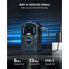 BOBLOV Caméra corporelle KJ25 1080P 256 Go, Batterie intégrée de 3000 mAh pour 13 Heures d'enregistrement vidéo avec Audio, Visi
