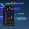 Transcend DPB40A Caméra corporelle Police QHD 1440P 128GB STARVIS 2 Sensor IP68 étanche avec stabilisation d'image électrique, V