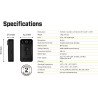 Transcend DPB40A Caméra corporelle Police QHD 1440P 128GB STARVIS 2 Sensor IP68 étanche avec stabilisation d'image électrique, V