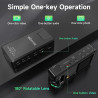 Caméra de Corps 1296P 32G, 4260mAh 20H Caméra Corporelle Video avec Audio, Objectif Rotatif à 180 Mini Pocket Boycam Police Port