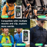 Caméra de Corps 1296P 64G, 4260mAh 20H Caméra Corporelle Video avec Audio, Objectif Rotatif à 180 Mini Pocket Boycam Police Port