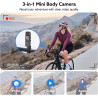 BOBLOV A26 Mini caméra corporelle 4K 64 go, Objectif Rotatif, Petites caméras corporelles avec Vision Nocturne, Enregistrement v
