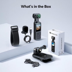 BOBLOV 5K W5 64 Go Caméra corporelle, avec Microphone Externe, Objectif Rotatif à 270 °, Bodycam EIS pour vlogging, réunion
