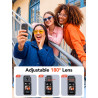 BOBLOV W3 Mini caméra étanche portable 64G avec écran tactile intelligent, 7 heures d'enregistrement avec station de charge, cli