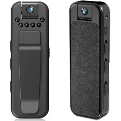 GOMETY Caméra Mini Portable WiFi 1080P, Petite Bodycam Caméra de Corps Caméra de Surveillance avec Objectif Rotatif à 180°, Mini