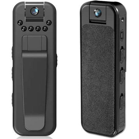 GOMETY Caméra Mini Portable WiFi 1080P, Petite Bodycam Caméra de Corps Caméra de Surveillance avec Objectif Rotatif à 180°, Mini
