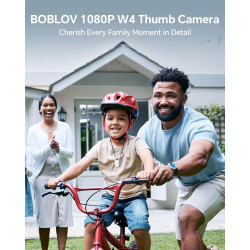 BOBLOV W4 Mini caméra corporelle portable avec clip rotatif à 360° et clip magnétique, 120 minutes pour enregistrement 1080p, fa