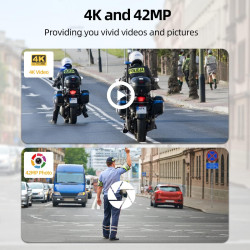 CAMMHD F6 32G 4K Camera Pieton 3400mAh 12H Body Cam 2160P H.265 Vision Nocturne Enregistrement en Boucle Camera Corporelle pour 