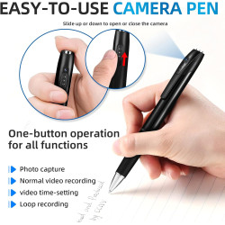 Stylo caméra corporelle 1080p, batterie longue durée, facile à utiliser, équipement de surveillance vidéo uniquement, micro camé