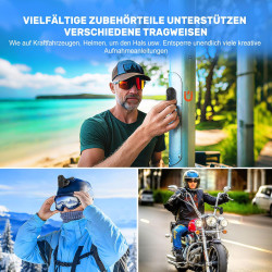 Mini Camera Sport 1080P,Caméra d'action Carte mémoire 32 Go,Portable Caméscope Pieton,Body Cam Magnétique,POV Camera,Caméra Casq
