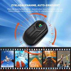 Mini Camera Sport 1080P,Caméra d'action Carte mémoire 32 Go,Portable Caméscope Pieton,Body Cam Magnétique,POV Camera,Caméra Casq