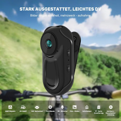 Caméra d'action 360 ° 1080P magnétique de poche pour le pouce grand angle 120° pour moto Bodycam Prise en charge de la vision no