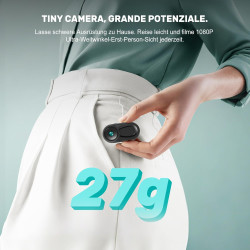 Caméra d'action 360 ° 1080P magnétique de poche pour le pouce grand angle 120° pour moto Bodycam Prise en charge de la vision no