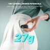 Caméra d'action 360 ° 1080P magnétique de poche pour le pouce grand angle 120° pour moto Bodycam Prise en charge de la vision no