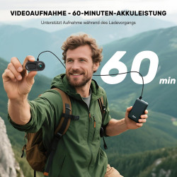 Caméra d'action 360 ° 1080P magnétique de poche pour le pouce grand angle 120° pour moto Bodycam Prise en charge de la vision no